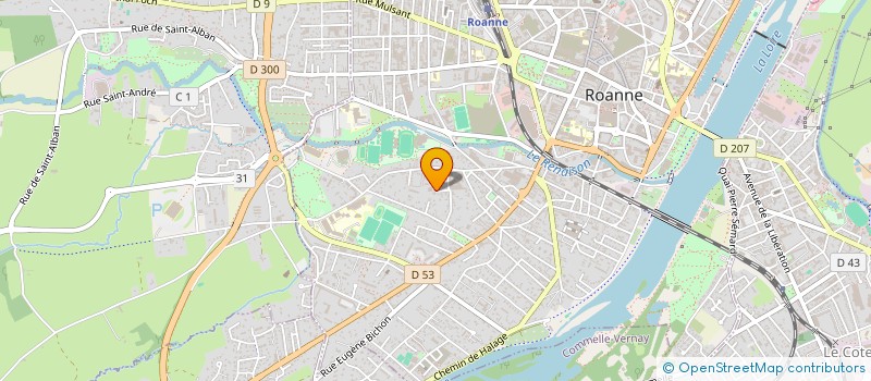 localisation de l'entreprise SOJE'STYL à ROANNE