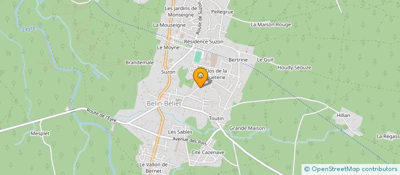 localisation de l'entreprise SOJEM  BELIN-BELIET