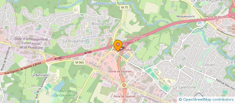 localisation de l'entreprise SOJEMS à ORVAULT