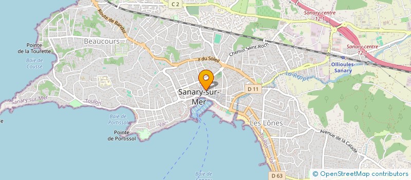 localisation de l'entreprise SOJEMY à SANARY-SUR-MER