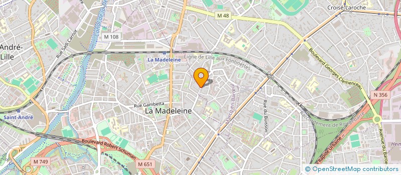 localisation de l'entreprise SOJEVA à LA MADELEINE