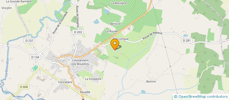 localisation de l'entreprise SOJIMA  DURAS