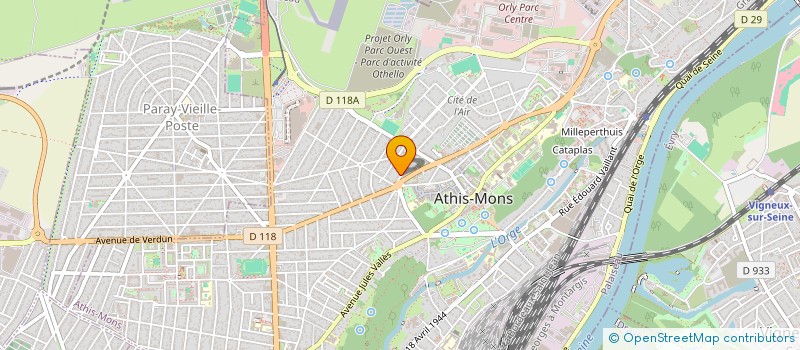localisation de l'entreprise SOJOALY à ATHIS-MONS