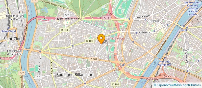 localisation de l'entreprise SOK FINANCE à BOULOGNE-BILLANCOURT