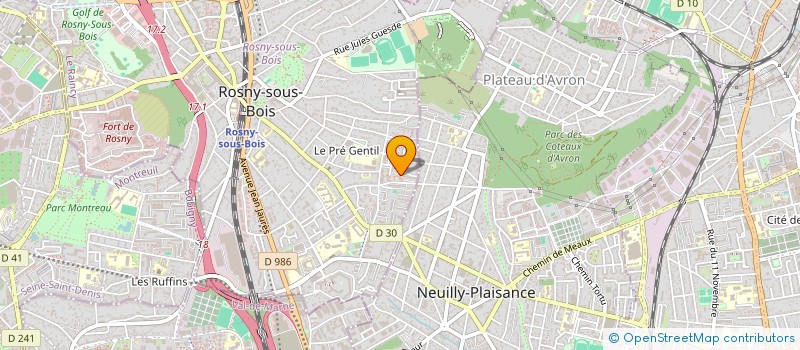 localisation de l'entreprise SOKAD DRIVE à ROSNY-SOUS-BOIS