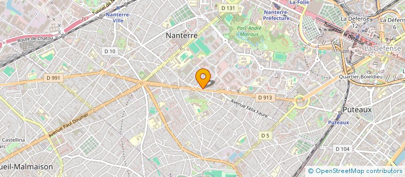 localisation de l'entreprise SOKAMY à NANTERRE