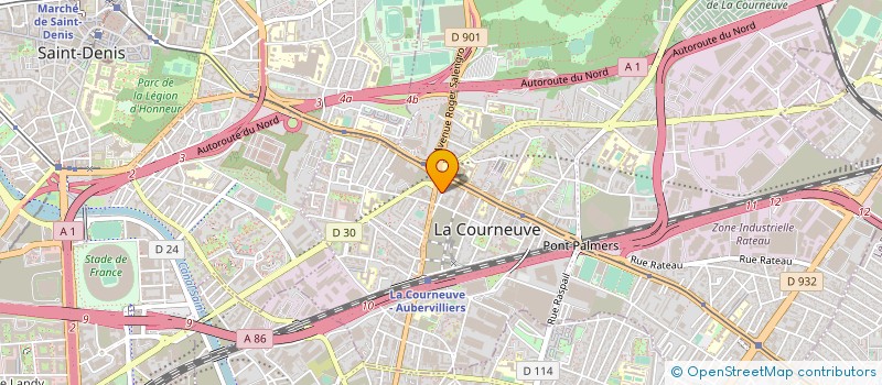 localisation de l'entreprise SOKM à LA COURNEUVE