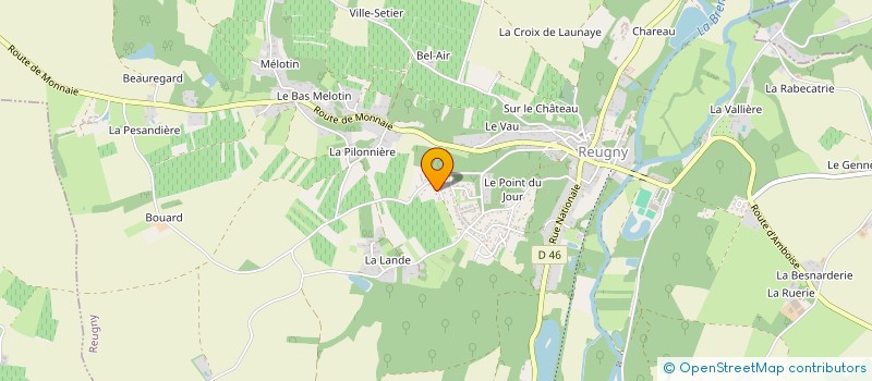 localisation de l'entreprise SOL ET PEINTURE  REUGNY