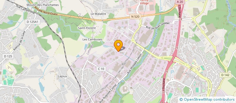 localisation de l'entreprise SOLA à LIMOGES