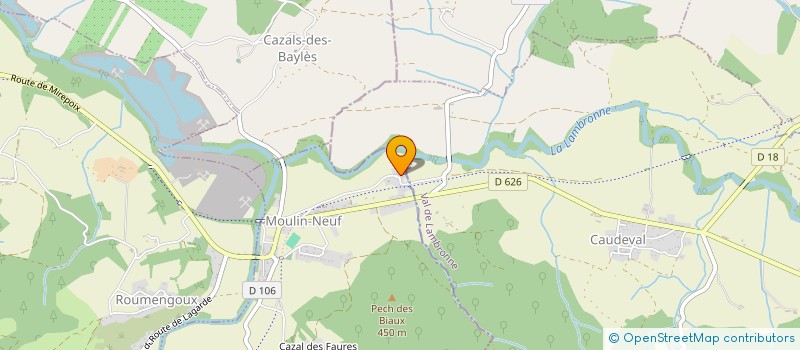 localisation de l'entreprise SOLA PERE ET FILS à MOULIN-NEUF