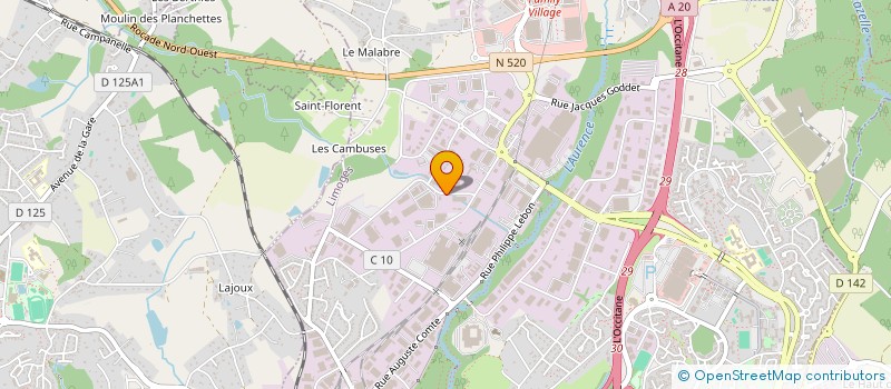 localisation de l'entreprise SOLAC à LIMOGES