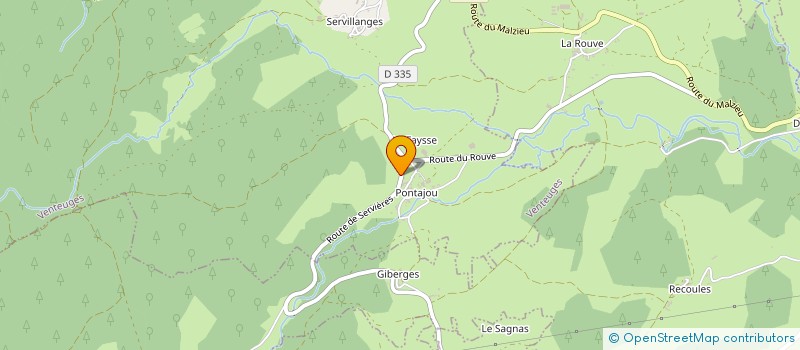 localisation de l'entreprise SOLAIRE OMBRET  SAUGUES