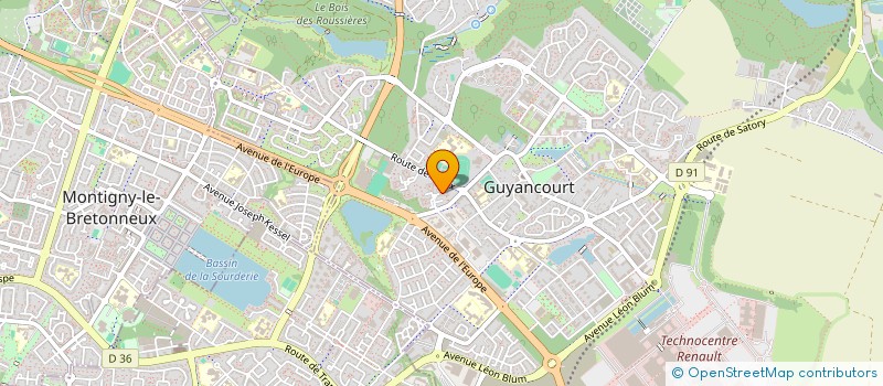 localisation de l'entreprise SOLAIRE TECHNOLOGIES SYSTEMES à GUYANCOURT