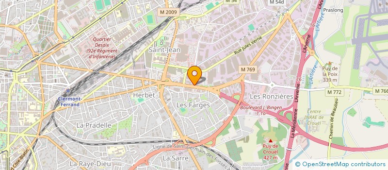 localisation de l'entreprise SOLANGE  CLERMONT-FERRAND