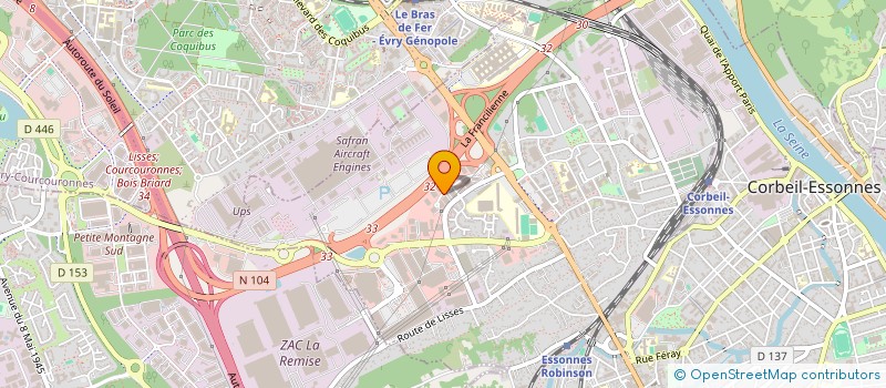 localisation de l'entreprise SOLAR à CORBEIL-ESSONNES