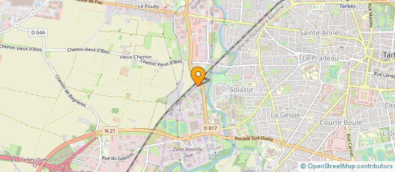 localisation de l'entreprise SOLARCOM FRANCE à TARBES