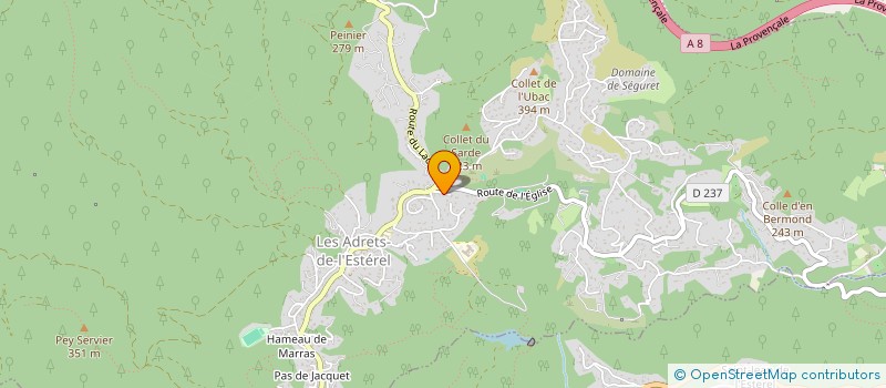 localisation de l'entreprise SOLARPRO  LES ADRETS DE L ESTEREL