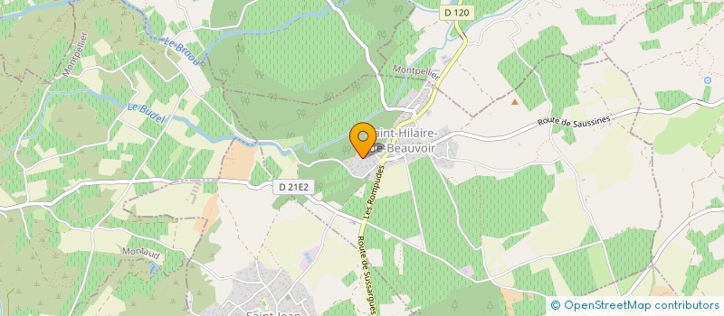 localisation de l'entreprise SOLARPROSUD à SAINT-HILAIRE-DE-BEAUVOIR