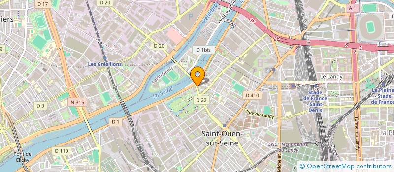 localisation de l'entreprise SOLART à SAINT-OUEN-SUR-SEINE