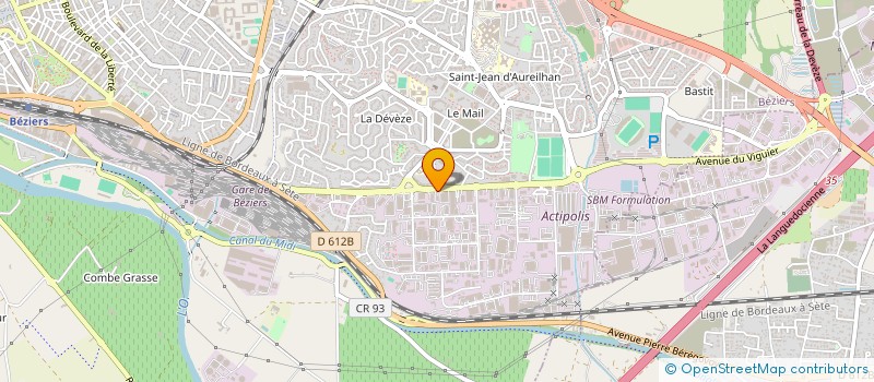 localisation de l'entreprise SOLATEL CAUCAT à BEZIERS