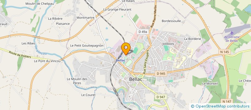localisation de l'entreprise SOLDAM  BELLAC