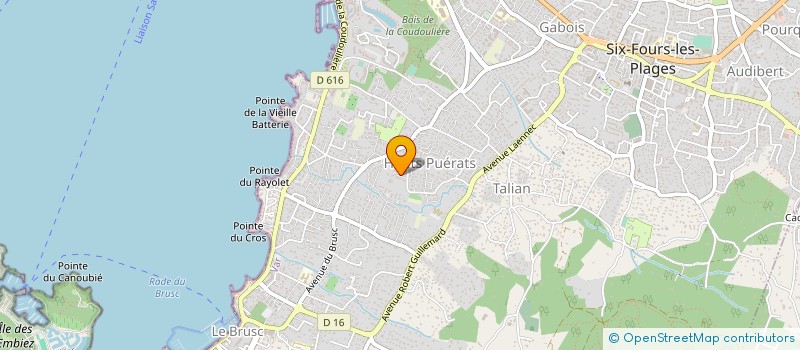 localisation de l'entreprise SOLEIL à SIX-FOURS-LES-PLAGES