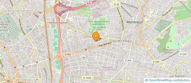 localisation de l'entreprise SOLEIL  MONTREUIL