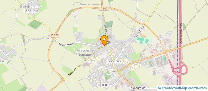 localisation de l'entreprise SOLEIL ASSURANCES à BAPAUME
