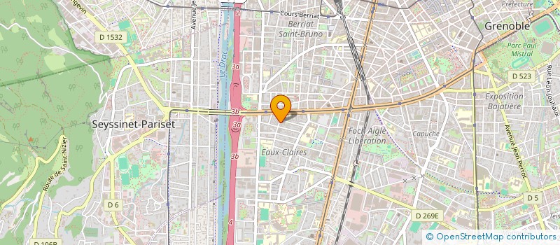 localisation de l'entreprise SOLEIL & BEAUTE à GRENOBLE