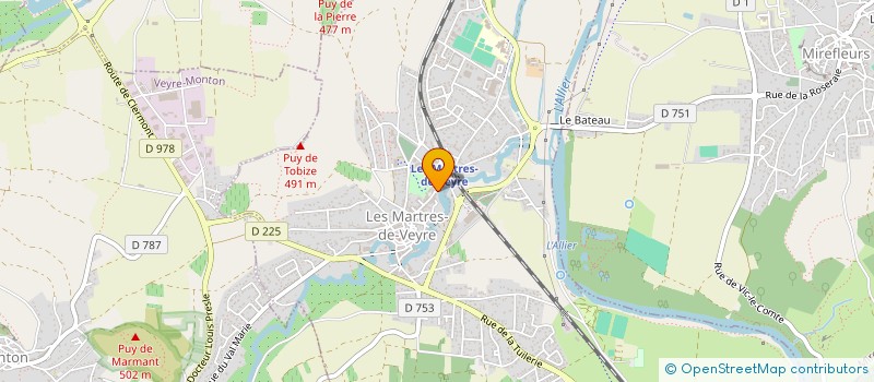 localisation de l'entreprise SOLEIL COIFFURE à LES MARTRES-DE-VEYRE