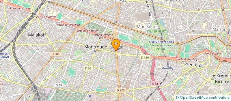 localisation de l'entreprise SOLEIL D'ASIE  MONTROUGE