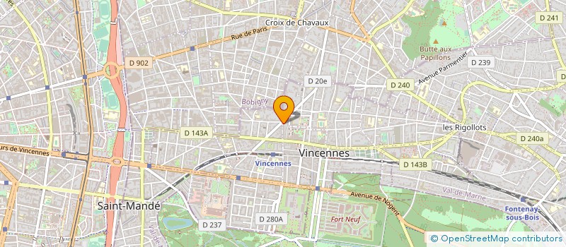 localisation de l'entreprise SOLEIL D OR à VINCENNES