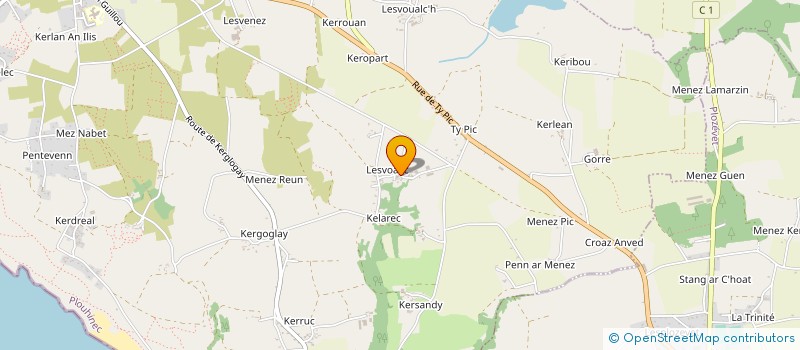 localisation de l'entreprise SOLEIL DE LESVOALIC  PLOUHINEC