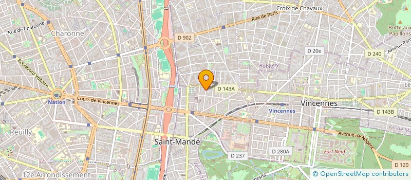 localisation de l'entreprise SOLEIL DE MINUIT à VINCENNES