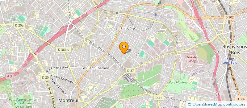 localisation de l'entreprise SOLEIL DE MINUIT PRODUCTIONS à MONTREUIL