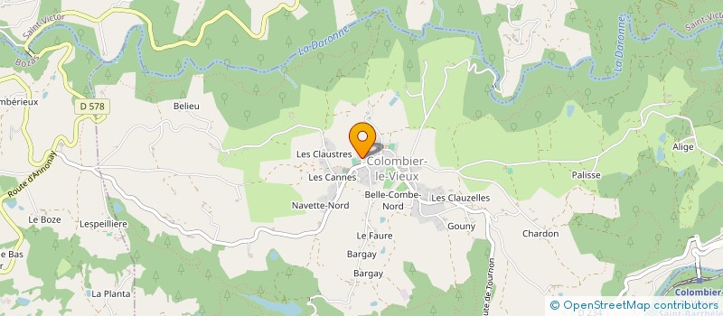 localisation de l'entreprise SOLEIL ELECTRIK  COLOMBIER-LE-VIEUX