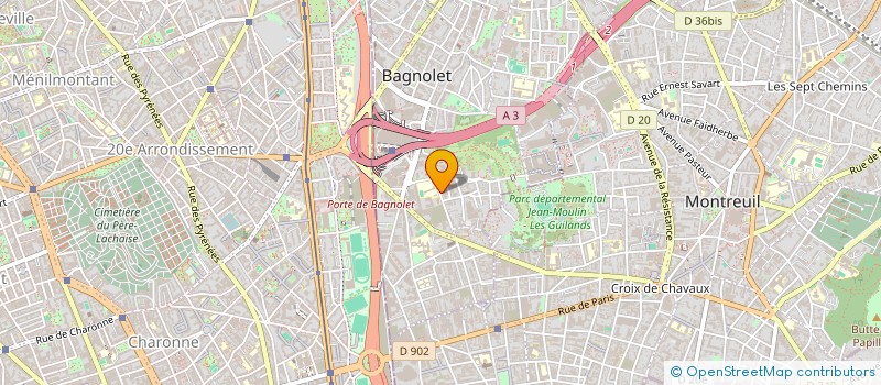 localisation de l'entreprise SOLEIL LEVANT à BAGNOLET