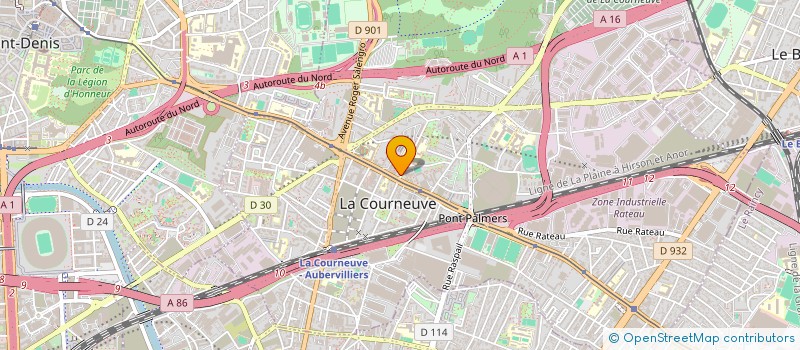 localisation de l'entreprise SOLEIL LEVANT à LA COURNEUVE
