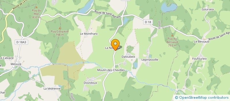 localisation de l'entreprise SOLEIL MAILLAT à BEISSAT