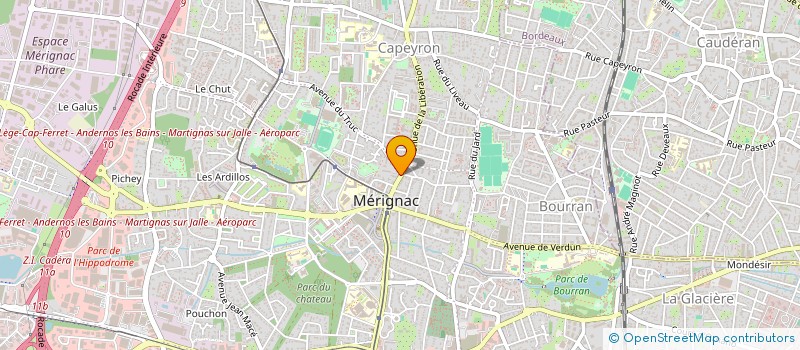 localisation de l'entreprise SOLEJA SARL  MERIGNAC