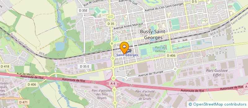 localisation de l'entreprise SOLERVIA ENERGIES à BUSSY-SAINT-GEORGES