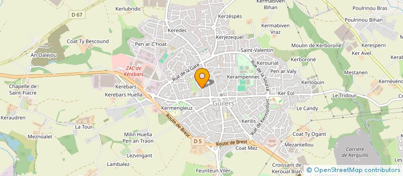 localisation de l'entreprise SOLEX IROISE  GUILERS