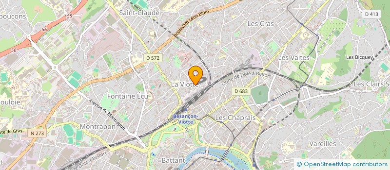 localisation de l'entreprise SOLGECO 25 à BESANCON