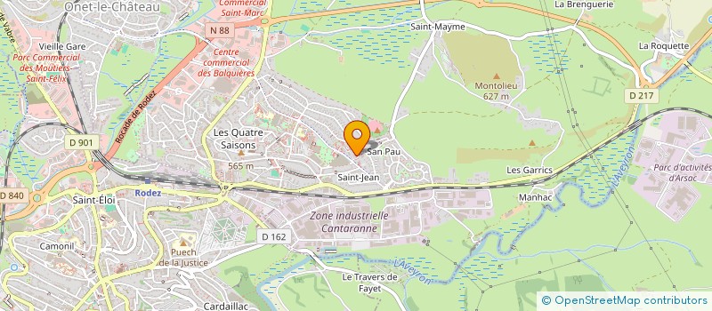 localisation de l'entreprise SOLIBAT à ONET-LE-CHATEAU
