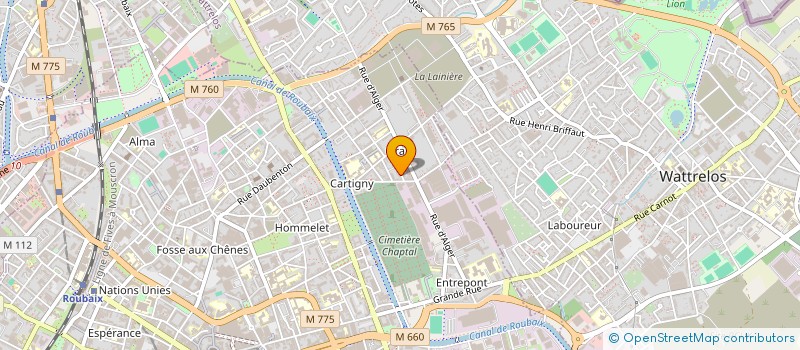 localisation de l'entreprise SOLIDAIDE ROUBAIX  ROUBAIX