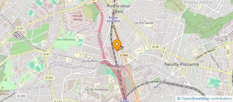 localisation de l'entreprise SOLIDARITE A LA JEUNESSE DES QUARTIERS DE BAGNOLET (S.J.Q.B) à ROSNY-SOUS-BOIS