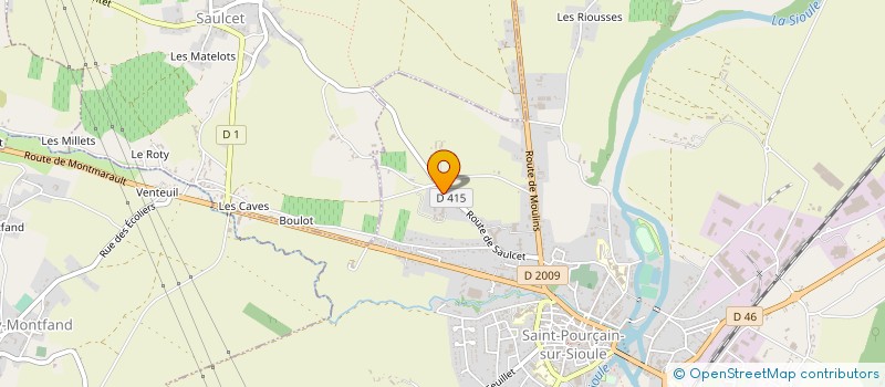 localisation de l'entreprise SOLIDARITE ASSOCIATIVE POUR LA GESTION DES ETABLISSEMENTS ET SERVICES SPECIALISES à SAINT-POURCAIN-SUR-SIOULE
