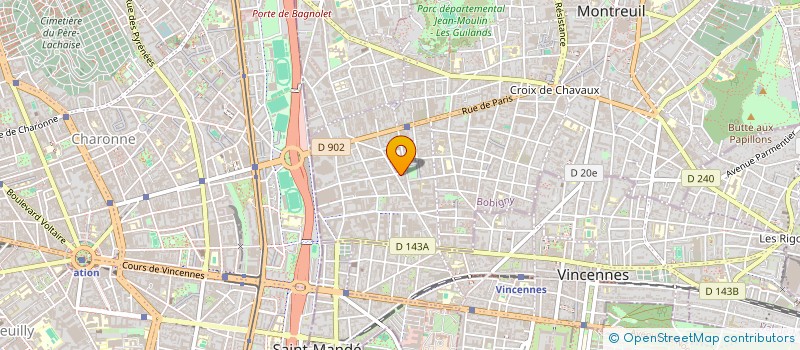 localisation de l'entreprise SOLIDARITE ATHIS JEUNESSE à MONTREUIL