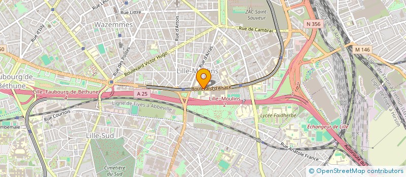 localisation de l'entreprise SOLIDARITE BAGGIO LILLE à LILLE