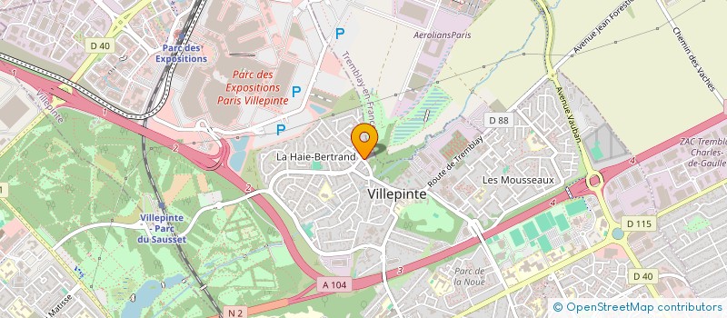 localisation de l'entreprise SOLIDARITE DE LA HAIE BERTRAND à VILLEPINTE